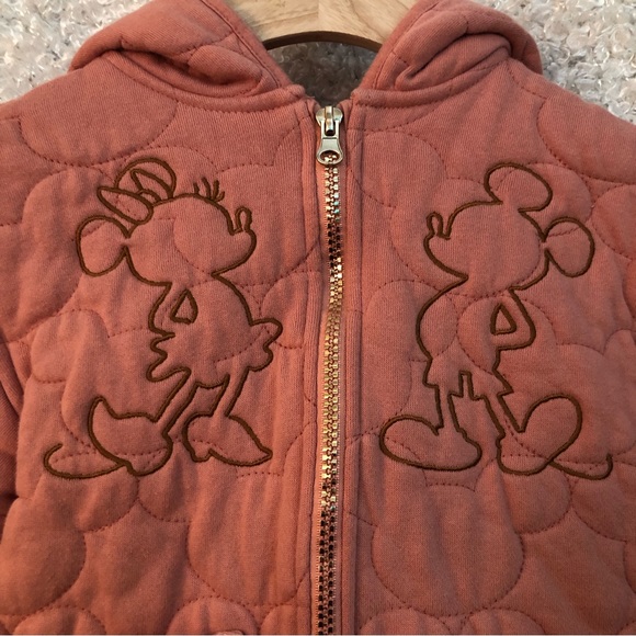 Disney Minnie Mickey Quilted Hoodie sz 5/6 - Picture 4 of 7